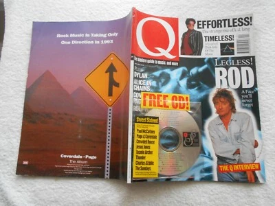 Q UK MUSIC Magazine-APRIL,1993 ROD STEWART-ALICE IN CHAINS + CD! - Image 1 of 4
