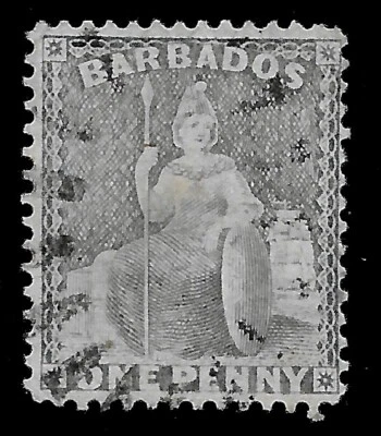 BARBADOS SC#51 1875🔥USADO "BRITANIA"🔥 EN MUY BUEN ESTADO Foto 1 de 2