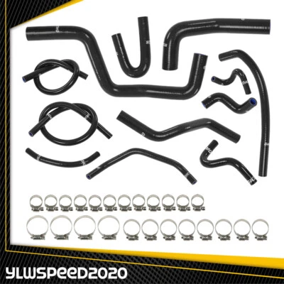 Fit For Black Silicone Radiator Hose 1994-01 Honda Acura Integra RS LS GS B18B1 - Image 1 of 4