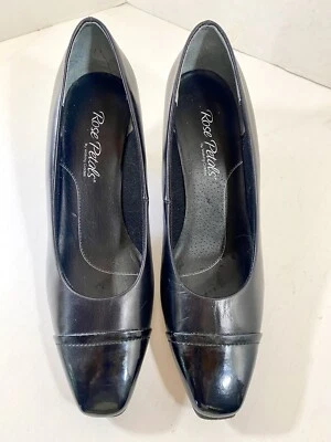  Zapatos de salón Rose Petals by Walking Cradles 6-1/2M de cuero negro para mujer Foto 1 de 4