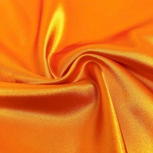 Charmeuse Satin Fabric Stretch | 58" Wide | Silky, Bridal | By Yard Orange - Picture 1 of 2