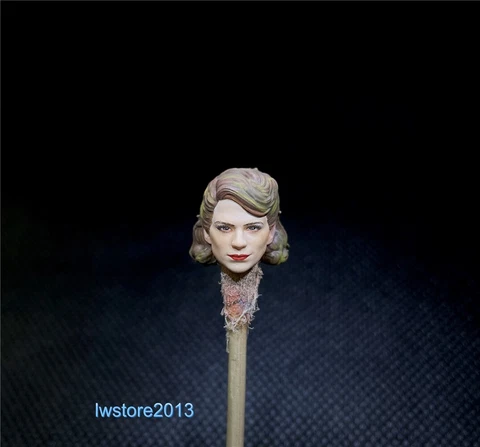 1:18 Peggy Carter Hayley Atwell Head Sculpt For 3.75" Female Action Figure Body Cover
