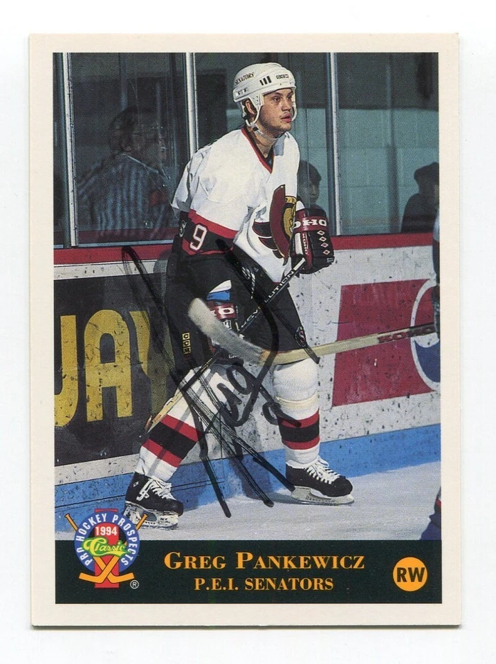 1994 Classic Pro Prospects Greg Pankewicz Signed Card Hockey Autograph AUTO 57 - Image 1 of 2