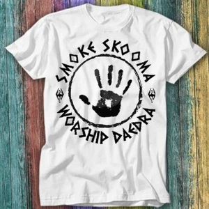 Smoke Skooma Worship Daedra Heartbeat Video Games Computer T Shirt Top Tee 509 - Picture 1 of 2