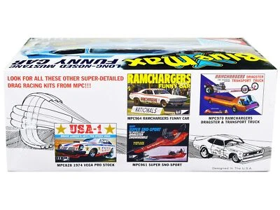 Skill 2 Model Kit "Blue Max" Long Nose Mustang Funny Car 1/25 Scale Model Car by - Image 1 of 4