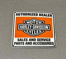 VINTAGE 12” HARLEY DAVIDSON MOTORCYCLE PORCELAIN SIGN CAR GAS TRUCK GASOLINE OIL