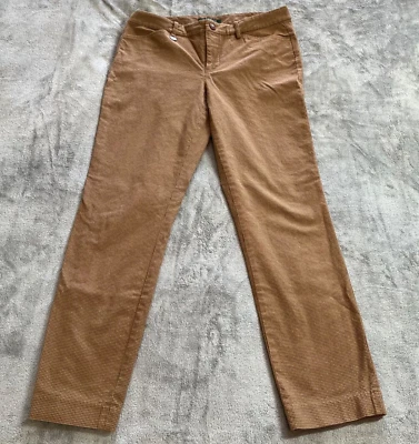 Lauren Ralph Lauren Womens Pants 6 Brown Plaid Houndstooth Ankle Crop Stretch - Image 1 of 4