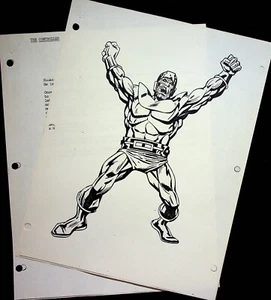 CONTROLADOR Marvel Productions Company Varios Años 80 Serie Personaje Biblia 2Pgs - Imagen 1 de 3