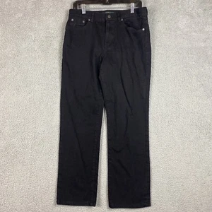 Lauren Ralph Lauren Pants Women 10 Black Denim Cotton Stretch Mid Rise Jeans LRL - Picture 1 of 11