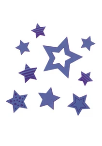 Blue Star Fondant Shapes Assorted, Stripes, Polka Dots, Cut outs,  74 pk - Picture 1 of 2