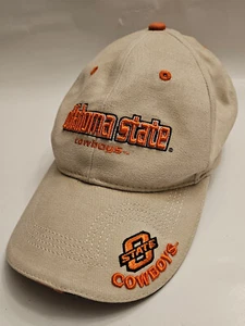 Oklahoma State Cowboys NCAA Orange Beige Adjustable Hat Cap 3D Embroidered - Picture 1 of 6