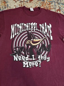 Vintage 90er Mississippi State Bulldogs Daffy Duck Parodie Grafik T-Shirt Gr. XL - Bild 1 von 9