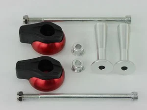 Almohadillas de caída de aluminio CNC adecuadas para Kawasaki Z750 / S 2004-2006 rojo - Imagen 1 de 2