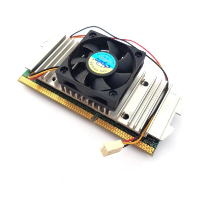 Intel Celeron 366MHz SL376 Slot 1 Slot1 CPU 80524RX366128 + Heatsink + Fan - Image 1 of 4