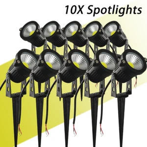 10X 12V LED Spot Lights Outdoor Landscape Cool/Warm White Hardwired Low Voltage - Picture 1 of 15