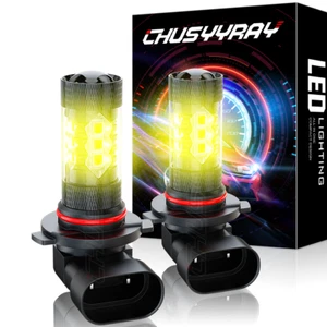 For BMW E90 E91 E60 3-Series 5-Series 9006 HB4 Yellow LED Fog Light Bulbs 80W - Picture 1 of 12