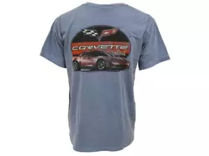 T-shirt uomo Corvette con retro blu jeans C6 Z06 - Foto 1 di 2