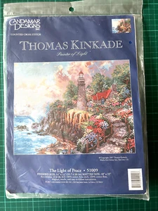 THOMAS KINKADE Gezähltes Kreuzstich-Set 14" x 11" DAS LICHT DES FRIEDENS Versiegelt - Bild 1 von 2