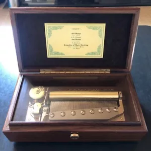Sankyo ORPHEUS 72-valve Music Box Song Name Ave Maria Antique No Box Used - Picture 1 of 8