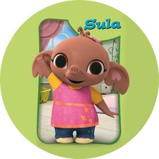 Cialda BING Coniglio Decorazione Torta Ostia Zucchero con NOME senza glutine 09