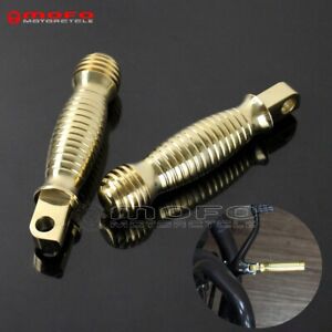 Brass Footrest Highway Passenger Driver Foot Pegs For Harley-Davidson Motorcycle