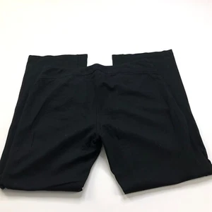 Eileen Fisher Medium (Fit 35W 31L) Mid Rise Straight Rayon Pull On Pants Black - Picture 1 of 10