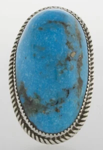 9 - Kingman Turquoise Ring By Santo Domingo Artist Daniel Coriz - Picture 1 of 4