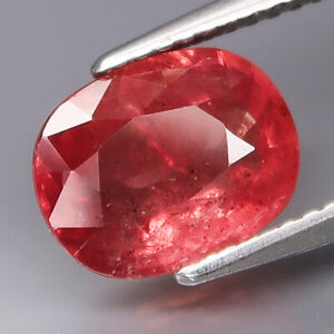 3.09Ct.UNHEATED! Natural BIG Imperial Red Sapphire Tanzania Good Luster!