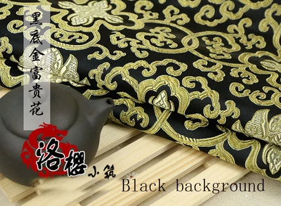 Disfraz Han Chino Jacquard Seda Kimono Brocado Tela Flores Ricas Estilo Grueso Foto 1 de 4