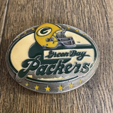 1997 Siskiyou Pewter And Enamel Green Bay Packers Belt Buckle Limited Edition Cover