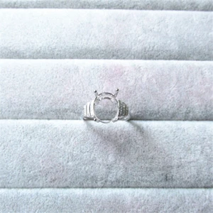 Oval Cut 10x12mm 14k White Gold Diamond Semi Mount Engagement Wedding Ring - Picture 1 of 7