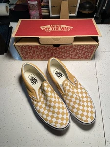 Vans Classic Hombre Sin Cordones Amarillo Ocre Talla 10 Nuevo En Caja - Imagen 1 de 5