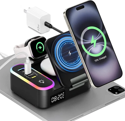 65W 8-in-1 Wireless Charging Station for iPhone, iPad, Apple Watch & AirPods - Image 1 of 4