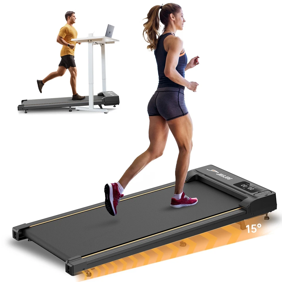 JAGJOG Elektrisches Laufband Fitness Heimtrainer Zuhause Walkpad 15% Steigung bis 120kg