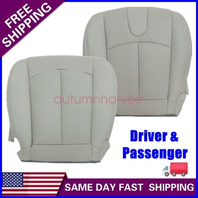 For 2008-2013 Infiniti G37 Driver+ Passenger Bottom Perf Leather Seat Cover Gray - Image 1 of 4