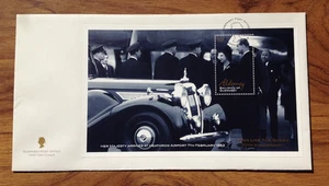 ALDERNEY - 2002 QE2 50th Anniversary  FIRST DAY COVER . Free UK Postage - Picture 1 of 3