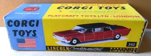 Corgi 262 Lincoln Continental Limousine. Excellent Reproduction Box - Picture 1 of 4