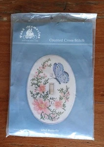 Fond Memories Butterfly Counted Cross Stitch Oval Switchplate Kit SP62 New - Picture 1 of 2