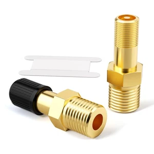 2PCS 1/8" NPT Tank Valve Anti-Corrosion Brass Schrader Valve, Using with Air ... - Picture 1 of 6