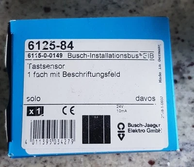 Neu 1 Busch-Jaeger 6125-84 EIB KNX TP + Powernet Tastsensor UP 1fach studioweiß - Bild 1 von 2