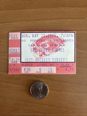 Don Sutton 194th win 1978 Dodgers Padres ticket stub Winfield Ozzie Smith MOTA - Image 1 of 3