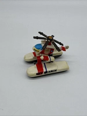 Small Micro Machine Plastic Sea Search Rescue Helicopter with Pontoons - Image 1 of 4
