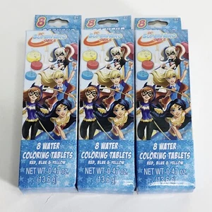 DC SuperHero Girls Bathtub Fizzies 3 Packs Of 8 Water Coloring Tablets Brand New - Picture 1 of 5