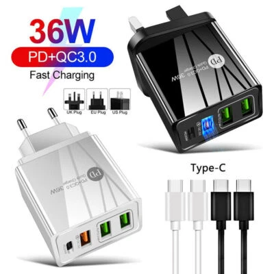 USB PD 36W Fast Wall Charger Power Adapter For OnePlus 12 Nord 2T CE4 3 Lite N20 - Image 1 of 4