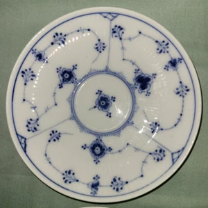 Antique Royal Copenhagen Blue Fluted Plain round Saucer no. 1/76-315-344 - Picture 1 of 17