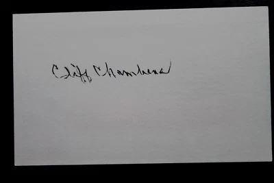 Cliff Chambers (d.2012) Pirates Cardinals Signed Autographed 3x5 Index Card - Image 1 of 2