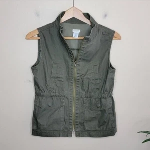 J. Crew Crewcuts | Olive Green Utility Cargo Vest, girls size 14 - Picture 1 of 4