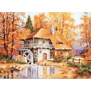 Cross-stitch kit Moulin Autumn/Fall B481 luca-s - Bild 1 von 4