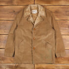 Vintage English Squire Corduroy Jacket L 70s Cord Faux Fur Lined USA Made