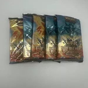WOW War of the Elements Worldbreaker 5 Factory Sealed Booster Packs Unweighed - Picture 1 of 3